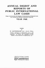 ANNUAL DIGEST OF PUBLIC INTERNATIONAL LAW CASES YESARS 1948