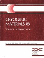 CRYOGENIC MATERIALS'88  VOLUME 1  SUPERCONDUCTORS