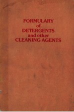 A FORMULARY OF DETERGENTS AND OTHER CLEANING AGENTS