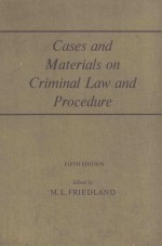 CASES AND MATERIALS ON CRIMINAL LAW AND PROCEDURE