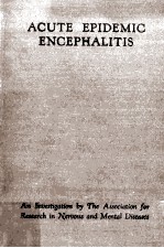 Acute Epidemic Encephalitis