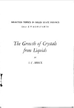 THE GROWTH OF CRYSTALS FROM LIQUIDS