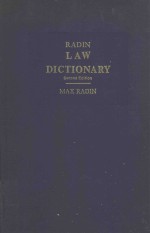 RADIN LAW DICTIONARY