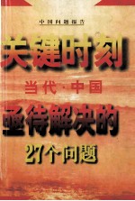 中国问题报告 关键时刻 当代·中国 亟待解决的27个问题