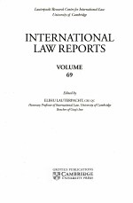 INTERNATIONAL LAW REPORTS VOLUME 69