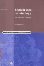 ENGLISH LEGAL TERMINOLOGY LEGAL CONCEPTS IN LANGUAGE