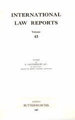 INTERNATIONAL LAW REPORTS VOLUME 43