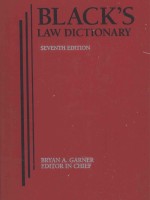 BLACK'S LAW DICTIONARY SEVENTH EDITION