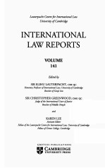 INTERNATIONAL LAW REPORTS VOLUME 141