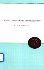 NEGRO LEADERSHIP IN A SOUTHERN CITY