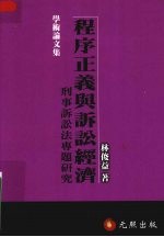 程序正义与诉讼经济  刑事诉讼法专题研究