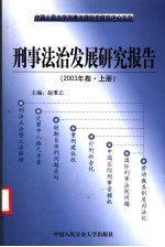 刑事法治发展研究报告  2003年卷  上