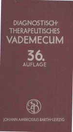 DIAGNOSTISCH THERAPEUTISCHES VADEMECUM FUR STUDIERENDE UND ARZTE