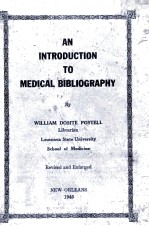 An Introduction to Medical Bibliography