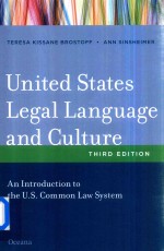 United States Legal Language and Culture Third Edition