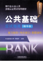 银行业从业人员资格认证考试专用教材  公共基础应试指南  精华版