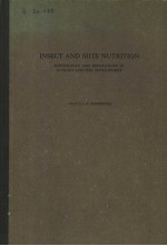 INSECT AND MITE NUTRITION