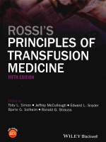 ROSSI'S PRINCIPLES OF TRANSFUSION MEDICINE FIFTH EDITION