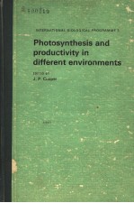 INTERNATIONAL BIOLOGICAL PROGRAMME 3  PHOTOSYNTHESIS AND PRODUCTIVITY IN DIFFERENT ENVIRONMENTS