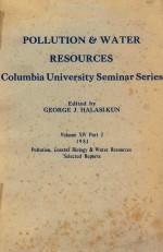 POLLUTION WATER RESOURCES COLUMBIA UNIVERSITY SEMINAR SERIES VOLUME XIV PART 2