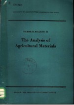 THE ANALYSIS OF AGRICULTURAL MATERIALS