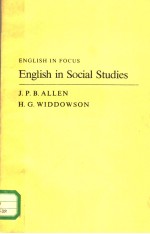 ENGLISH IN FOCUS ENGLISH IN SOCIAL STUDIES