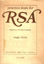 PRACTICE TESTS FOR RSA ENGLISH AS A FOREIGN LANGUAG STAGE THREE