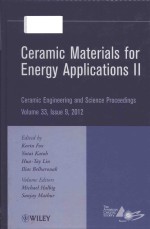 Ceramic materials for energy applications II a collection of papers presented at the 36th Internatio