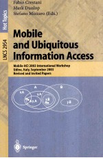 Mobile and Ubiquitous Information Access Mobile HCI 2003 International Workshop Udine