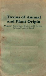 TOXINS OF ANIMAL AND PLANT ORIGIN VOLUME 1