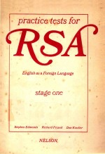 PRACTICE TESTS FOR RSA ENGLISH AS A FOREIGN LANGUAGE STAGE ONE