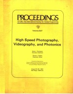 PROCEEDINGS OF SPIE-THE INTERNATIONAL SOCIETY FOR OPTICAL ENGINEERING  VOLUME 427 HIGH SPEED PHOTOGR