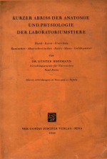 KURZER ABRISS DER ANATOMIE UND PHYSIOLOGIE DER LABORATORIUMSTIERE