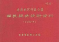 龙岩地区行政公署国民经济统计资料  1980年