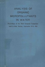 ANALYSIS OF ORGANIC MICROPOLLUTANTS IN WATER