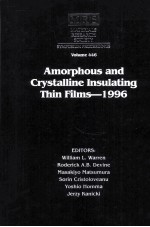 Amorphous and Crystalline Insulating Thin Films-1996