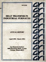 HEAT TRANSFER IN INDUSTRIAL FURNACES ANNUAL REPORT(April 1992-March 1993)