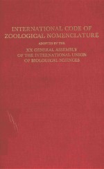 INTERNATIONAL CODE OF ZOOLOGICAL NOMENCLATURE