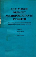 ANALYSIS OF ORGANIC MICROPOLLUTANTS IN WATER