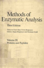 METHODS OF ENZYMATIC ANALYSIS THRID EDITION VOLUME IX