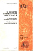 11 E CONGRES INTERNATIONAL D'ACOUSTIQUE 11TH INTERNATIONAL CONGRESS ON ACOUSTICS 11 INTERNATIONALER 