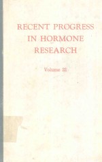 RECENT PROGRESS IN HORMONE RESEARCH VOLUME 31