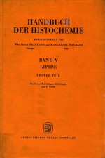 HANDBUCH DER HISTORCHEMIE BAND V LIPIDE ERSTER TEIL