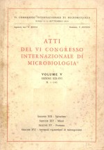 ATTI DEL VI CONGRESSO INTERNAZIIONALE DI MICROBIOLOGIA VOLUME V