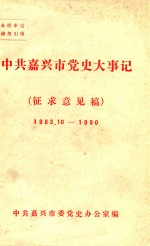 中共嘉兴市党史大事记  征求意见稿  1983.10-1990