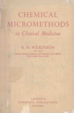 CHEMICAL MICROMETHODS IN CLINICAL MEDICINE