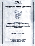 PROCEEDINGS 1984 17th Annual FRONTIERS OF POWER CONFERENCE October 22-23