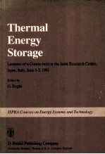 THERMAL ENERGY STORAGE Lectures of a Course held at the Joint Research Centre