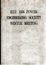 IEEE POWER ENGINEERING SOCIETY TEXT OFAPAPERS FROM THE WINTER MEETING NEW YORK