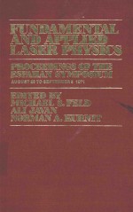 FUNDAMENTAL AND APPLIED LASER PHYSICS